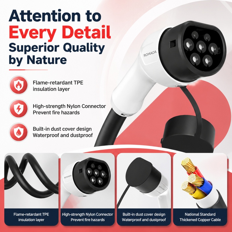 7 кВт, портативное зарядное ус – обзор и цена Portable Ev Charger 32A Type 2 Cee Plug